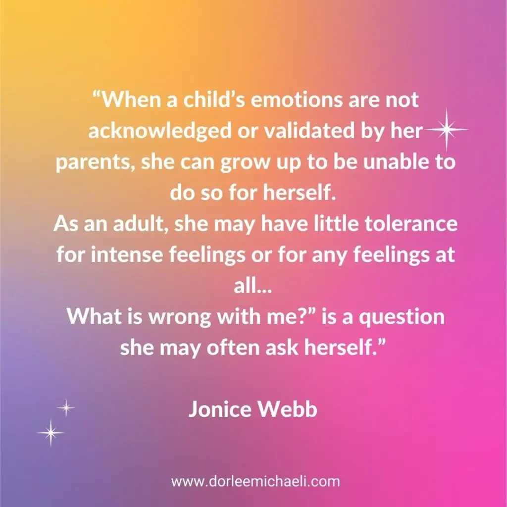 Jonice Webb tolerance for feelings quote